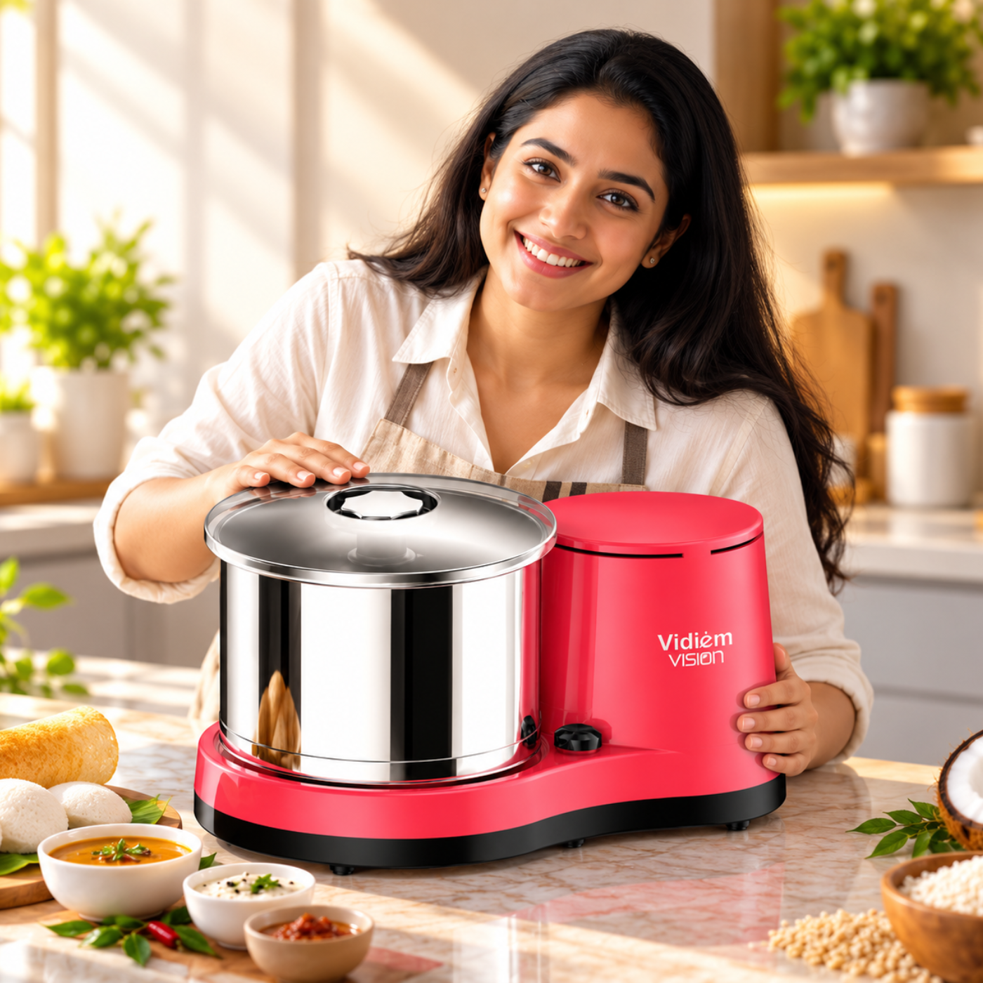 Vidiem Vision ST 2L Table Top Wet Grinder | 150W High Torque Motor - Image 7
