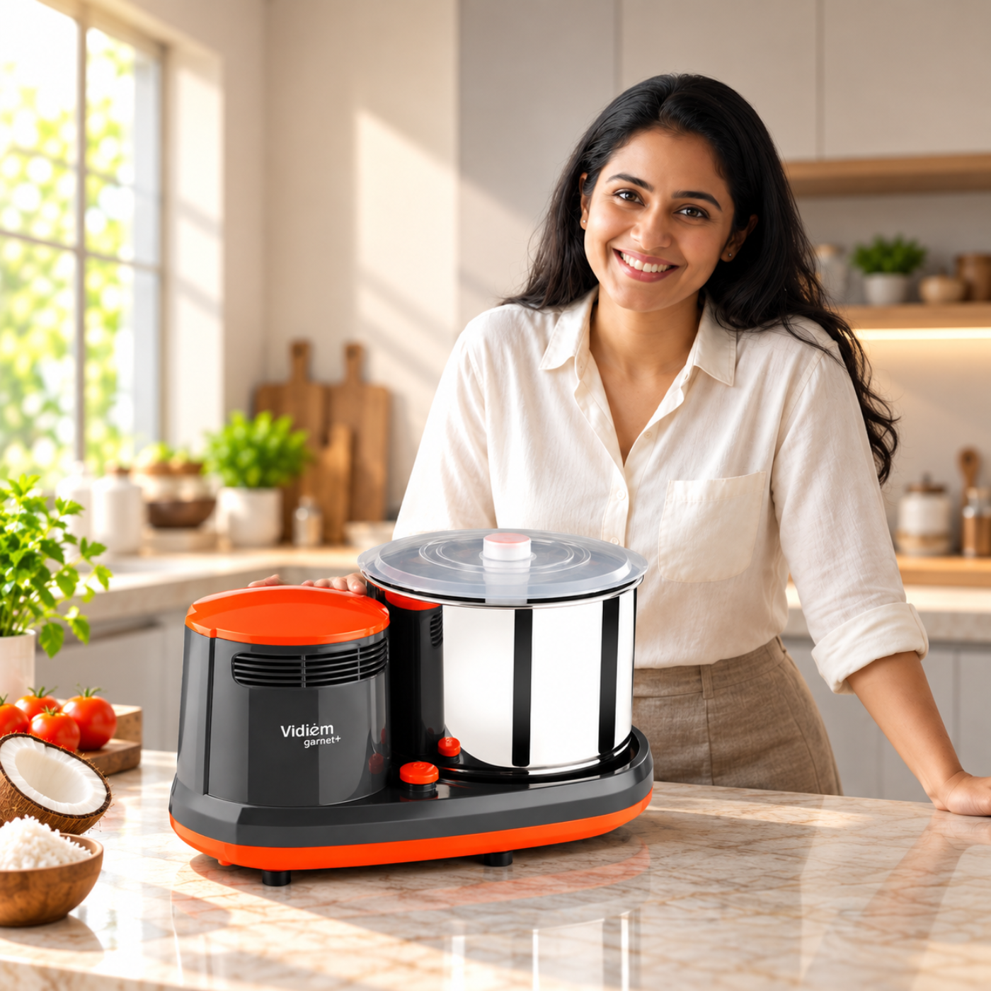 Vidiem GARNET PLUS 2L Table Top Wet Grinder | 150W High Torque Motor - Image 6