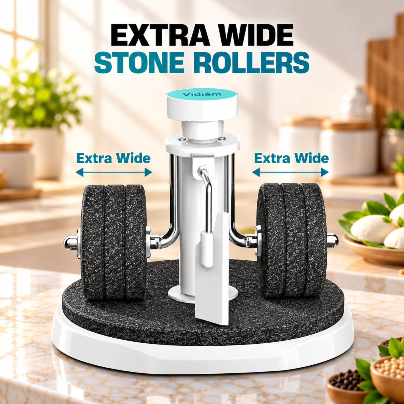 Vidiem JEWEL ST 2L Table Top Wet Grinder | 90W Direct Drive Motor - Image 8