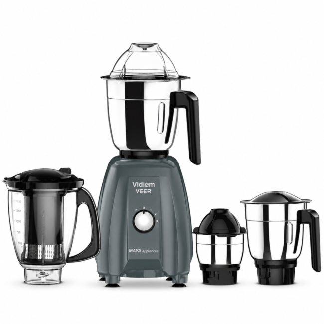 Vidiem Veer 650W Mixer Grinder with 4 Jars | Super Juicer & Blender